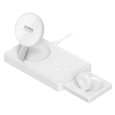 4smarts Ładowarka indukcyjna UltiMag dla iPhone, Apple Watch, Airpods 20W biała/white 456245