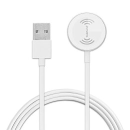 4smarts Ładowarka indukcyjna VoltBeam Mini dla Apple Watch 1-8/SE z kablem 1m USB-A 2.5W biały/white 462330