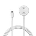 4smarts Ładowarka indukcyjna VoltBeam Mini dla Apple Watch 1-8/SE z kablem 1m USB-C 2.5W biały/white 462550