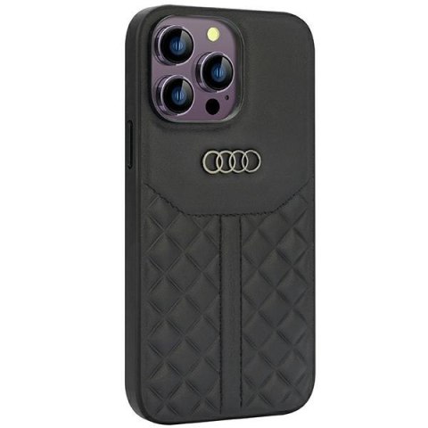 Audi Genuine Leather iPhone 14 Pro Max 6.7" czarny/black hardcase AU-TPUPCIP14PM-Q8/D1-BK