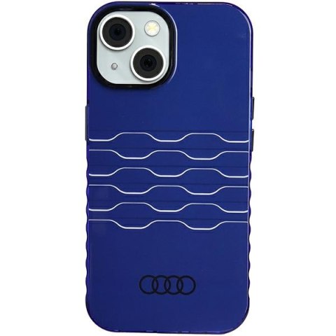 Audi IML MagSafe Case iPhone 15 / 14 / 13 6.1" niebieski/navy blue hardcase AU-IMLMIP15-A6/D3-BE