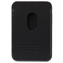 Audi Synthetic Leather Wallet Card Slot czarny/black MagSafe AU-MSCH-Q3/D1-BK