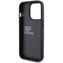 BMW BMHCP15L22PTDK iPhone 15 Pro 6.1" czarny/black Leather Stamp Tricolor