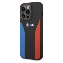 BMW BMHCP15X22SCSK iPhone 15 Pro Max 6.7" czarny/black Silicone Blue&Red Stripes M Collection