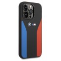 BMW BMHCP15X22SCSK iPhone 15 Pro Max 6.7" czarny/black Silicone Blue&Red Stripes M Collection