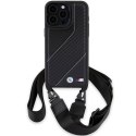 BMW BMHCP15X23PSCCK iPhone 15 Pro Max 6.7" czarny/black hardcase M Edition Carbon Stripe & Strap