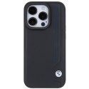 BMW BMHCP15L22RBDK iPhone 15 Pro 6.1" czarny/black hardcase Leather Blue Dots