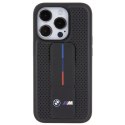 BMW BMHCP15LGSPPRK iPhone 15 Pro 6.1" czarny/black hardcase Grip Stand Smooth & Perforated