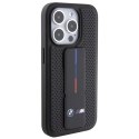 BMW BMHCP15LGSPPRK iPhone 15 Pro 6.1" czarny/black hardcase Grip Stand Smooth & Perforated