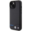 BMW BMHCP15S22NBCK iPhone 15 / 14 / 13 6.1" czarny/black Leather Carbon