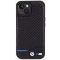 BMW BMHCP15S22NBCK iPhone 15 / 14 / 13 6.1" czarny/black Leather Carbon