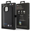 BMW BMHCP15S22NBCK iPhone 15 / 14 / 13 6.1" czarny/black Leather Carbon