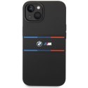 BMW BMHCP15S22SDTK iPhone 15 / 14 / 13 6.1" czarny/black hardcase M Silicone Tricolor Lines