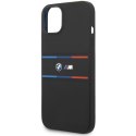 BMW BMHCP15S22SDTK iPhone 15 / 14 / 13 6.1" czarny/black hardcase M Silicone Tricolor Lines