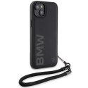 BMW BMHCP15S23RMRLK iPhone 15 / 14 / 13 6.1" czarny/black hardcase Signature Leather Wordmark Cord