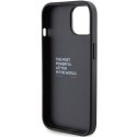 BMW BMHCP15SGSPCCK iPhone 15 / 14 / 13 6.1" czarny/black hardcase Grip Stand Smooth & Carbon