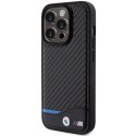 BMW BMHMP15X22NBCK iPhone 15 Pro Max 6.7" czarny/black hardcase Leather Carbon MagSafe