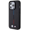 BMW BMHMP15L22PVTK iPhone 15 Pro 6.1" czarny/black hardcase Quilted Tricolor MagSafe