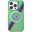 BMW BMHMP15LHDTN iPhone 15 Pro 6.1" zielony/green hardcase M Tricolor Stripes MagSafe