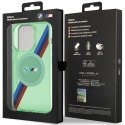 BMW BMHMP15LHDTN iPhone 15 Pro 6.1" zielony/green hardcase M Tricolor Stripes MagSafe