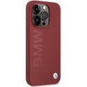 BMW BMHMP15LSLBLRE iPhone 15 Pro 6.1" czerwony/red hardcase Silicone Big Logo MagSafe