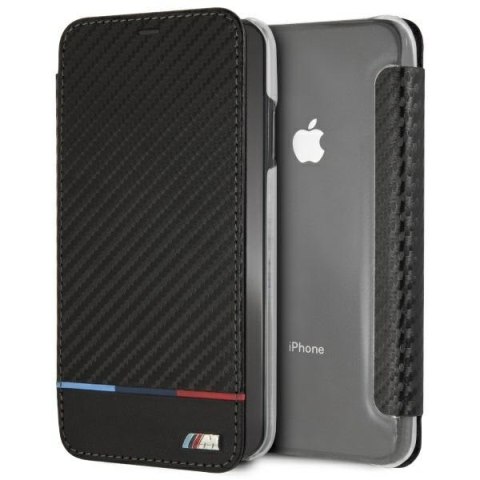 BMW BMTRBKI65PUCARTCBKiPhone XS Max book czarny/black Carbon Tricolor Stripe