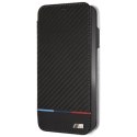 BMW BMTRBKI65PUCARTCBKiPhone XS Max book czarny/black Carbon Tricolor Stripe