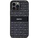 DKNY DKHCP14LPRTHSLK iPhone 14 Pro 6.1" czarny/black hardcase Leather Mono Stripe & Metal Logo