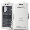 DKNY DKHCP14LPRTHSLK iPhone 14 Pro 6.1" czarny/black hardcase Leather Mono Stripe & Metal Logo