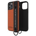 Diesel Handstrap Case Utility Twill iPhone 12/12 Pro czarno-pomarańczowy/black-orange 44288