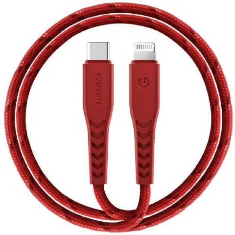 ENERGEA kabel Nyloflex USB-C - Lightning C94 MFI 1.5m czerwony/red