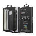 Etui BMW BMHCP12LMCARBK iPhone 12 Pro Max 6,7" czarny/black hardcase M Collection PU Carbon Stripe