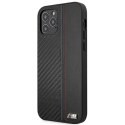 Etui BMW BMHCP12LMOCABK iPhone 12 Pro Max 6,7" czarny/black hardcase Carbon Tricolor