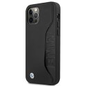 Etui BMW BMHCP12LRCSWK iPhone 12 Pro Max 6,7" czarny/black hardcase Leather Signature