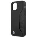 Etui BMW BMHCP12LRCSWK iPhone 12 Pro Max 6,7" czarny/black hardcase Leather Signature