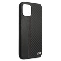 Etui BMW BMHCP12MMCARBK iPhone 12/12 Pro 6,1" czarny/black hardcase M Collection PU Carbon Stripe