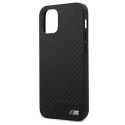 Etui BMW BMHCP12SCABBK iPhone 12 mini 5,4" czarny/black hardcase M Collection PU Carbon