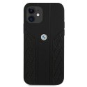 Etui BMW BMHCP12SRSPPK iPhone 12 mini 5,4" czarny/black hardcase Leather Curve Perforate