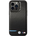 Etui BMW BMHCP13X22NBCK iPhone 13 Pro Max 6.7" czarny/black hardcase Leather Carbon