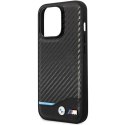 Etui BMW BMHCP13X22NBCK iPhone 13 Pro Max 6.7" czarny/black hardcase Leather Carbon