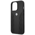 Etui BMW BMHCP13XRSPPK iPhone 13 Pro Max 6,7" czarny/black hardcase Leather Curve Perforate