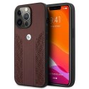 Etui BMW BMHCP13XRSPPR iPhone 13 Pro Max 6,7" czerwony/red hardcase Leather Curve Perforate