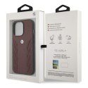 Etui BMW BMHCP13LRSPPR iPhone 13 Pro/13 6,1" czerwony/red hardcase Leather Curve Perforate