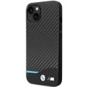 Etui BMW BMHCP13M22NBCK iPhone 13 / 14 / 15 6.1" czarny/black Leather Carbon