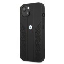 Etui BMW BMHCP13MRSPPK iPhone 13 / 14 / 15 6.1" czarny/black hardcase Leather Curve Perforate