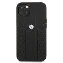 Etui BMW BMHCP13MRSPPK iPhone 13 / 14 / 15 6.1" czarny/black hardcase Leather Curve Perforate