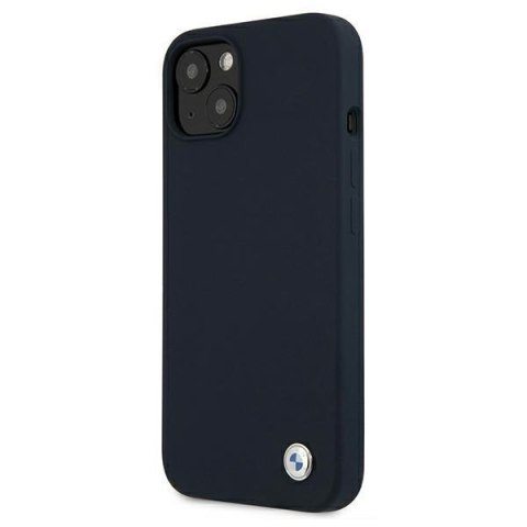 Etui BMW BMHCP13MSILNA iPhone 13 / 14 / 15 6.1" granatowy/navy hardcase Silicone Signature