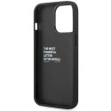 Etui BMW BMHCP14L22PTDK iPhone 14 Pro 6,1" czarny/black Leather Stamp Tricolor