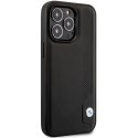 Etui BMW BMHCP14L22RBDK iPhone 14 Pro 6,1" czarny/black hardcase Leather Blue Dots