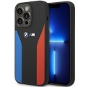 Etui BMW BMHCP14L22SCSK iPhone 14 Pro 6,1" czarny/black Silicone Blue&Red Stripes M Collection